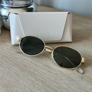Banbé THE EVANGELISTA GOLD retro oval sunglasses polarized Arc de triomphe style